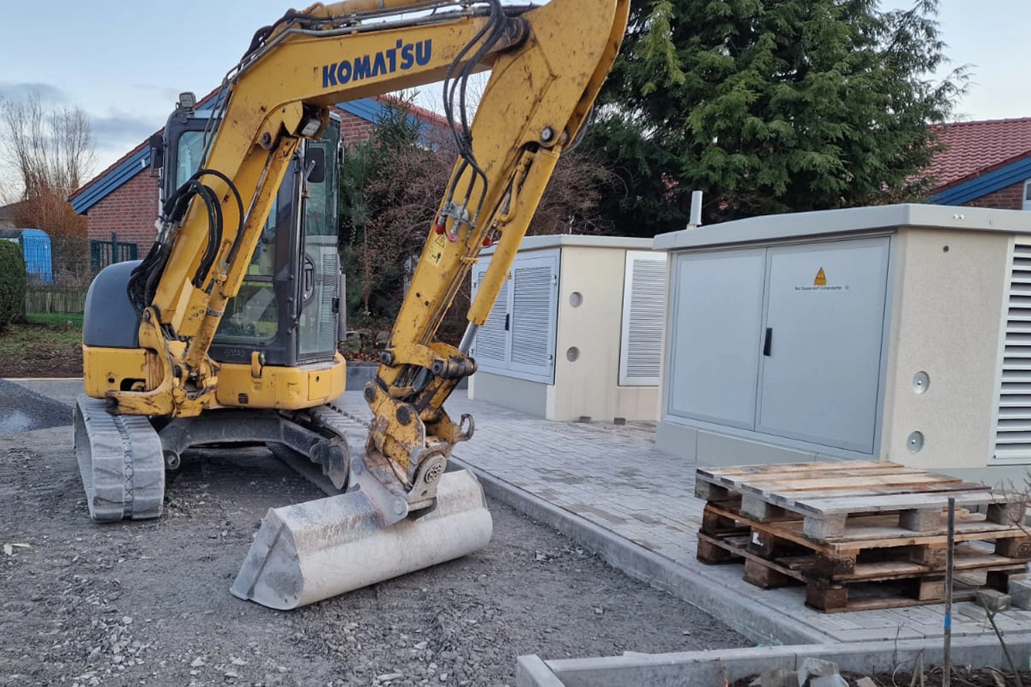 Weitere Arbeiten an einer Netzstation